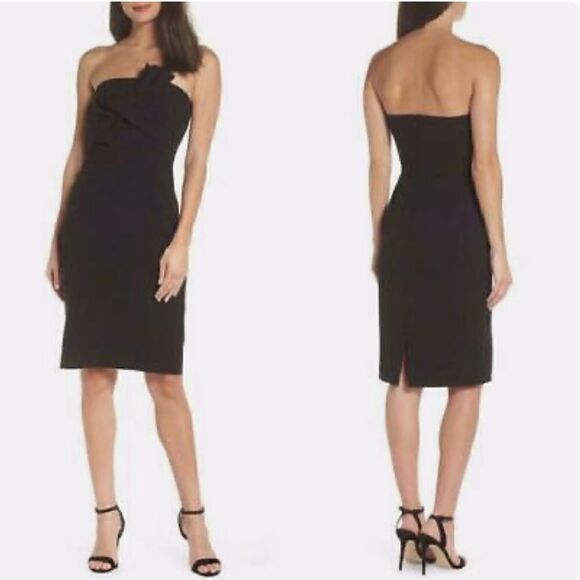NWTs Chelsea28 Strapless Twisted Bow Dress Size 12 - Picture 1 of 9